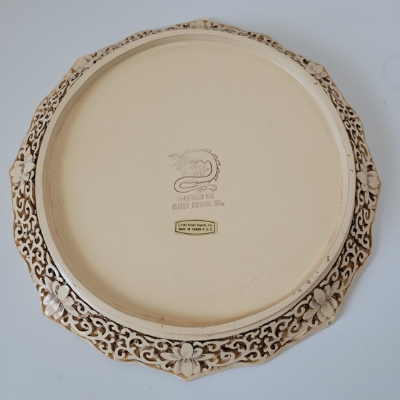 Vintage ivory dynasty plate carved - Picture 3 of 5